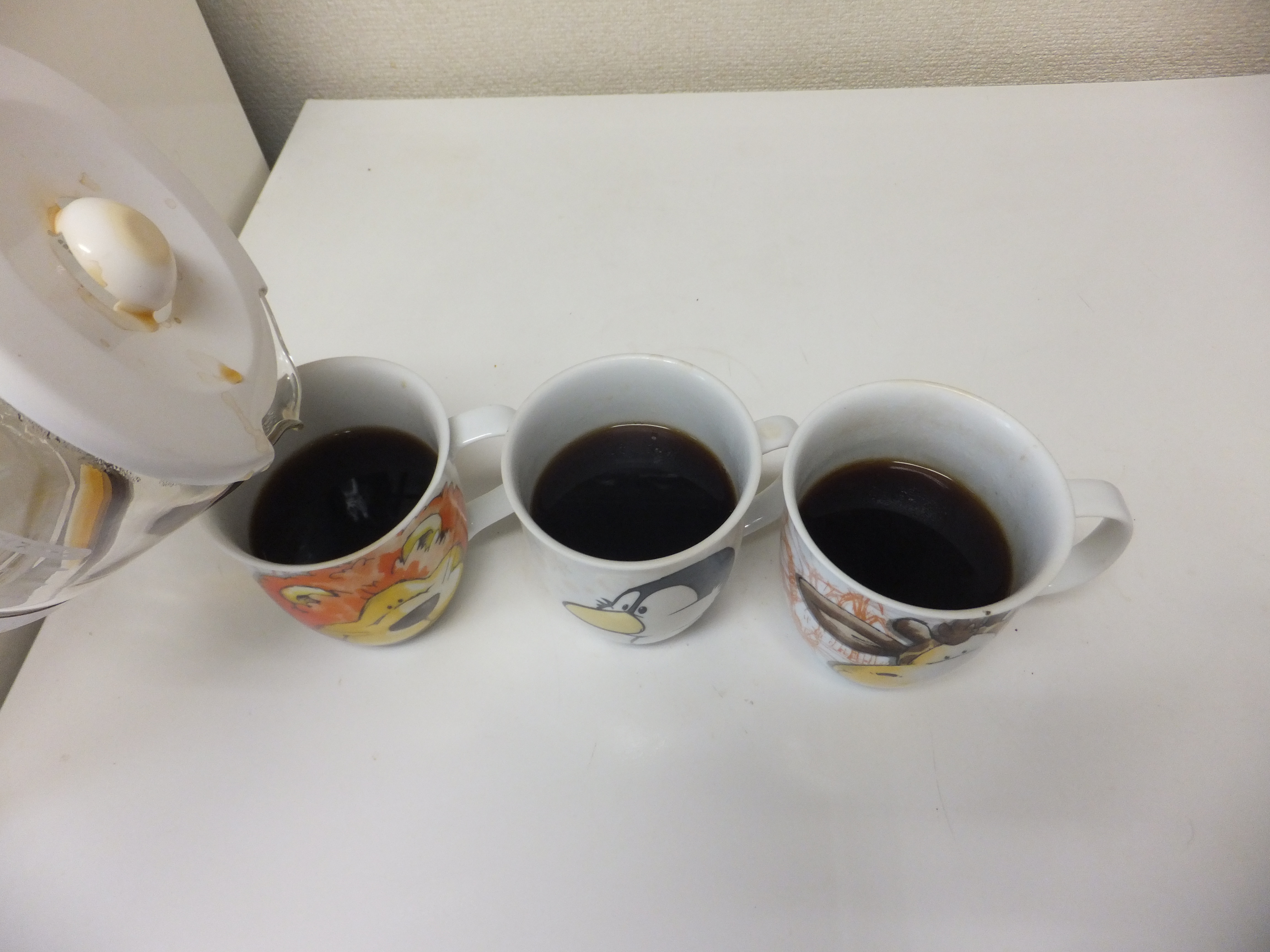 マグカップ3杯分のコーヒーです